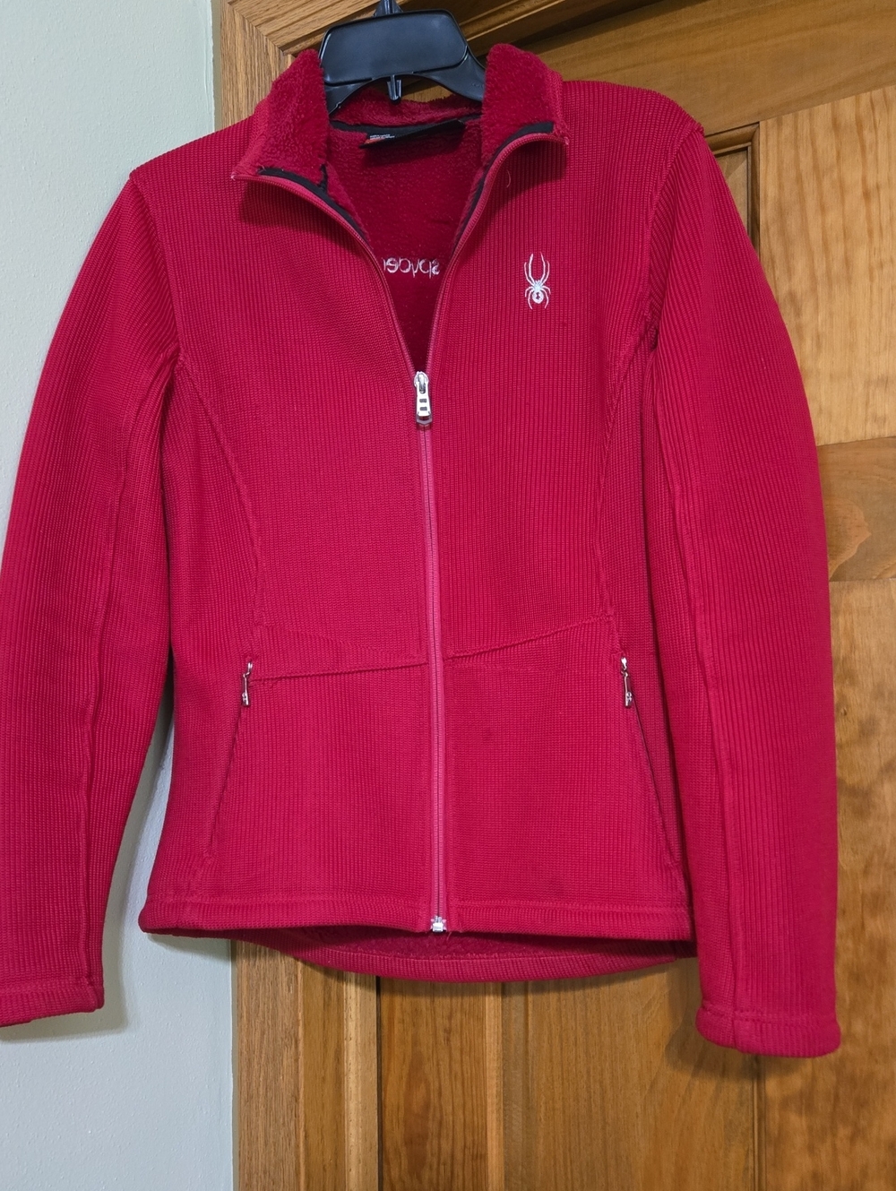 Spyder Red Zip-Up Sweater Jacket